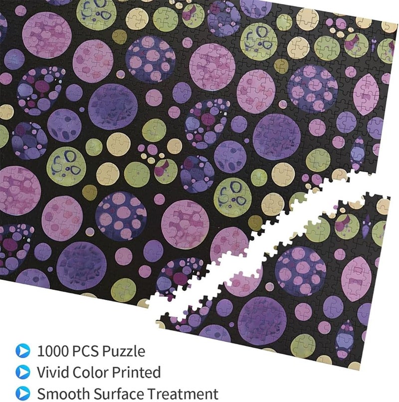 Phayah 1000 قطعة لغز النقاط الملونة للبالغين هدية ديكور المنزل 29.5 × 19.7 بوصة - Image 2